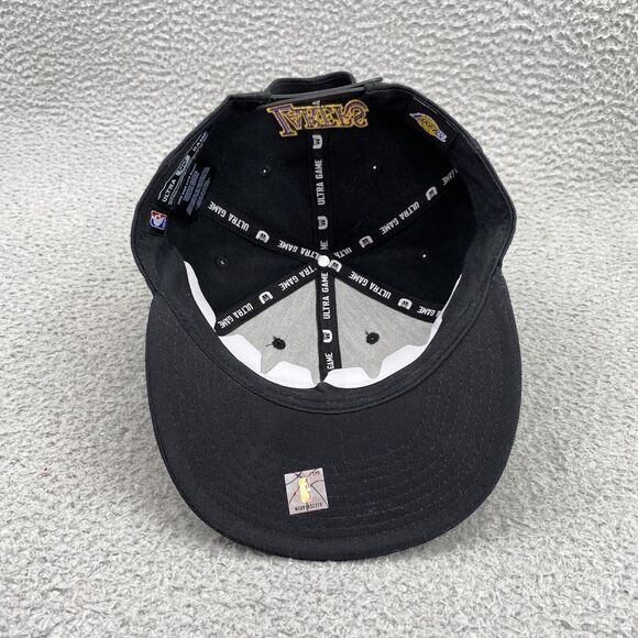 LA Lakers Ultra Game Hat Cap Snapback Adult Black Trucker Patch Logo NBA Men's - Picture 6 of 9